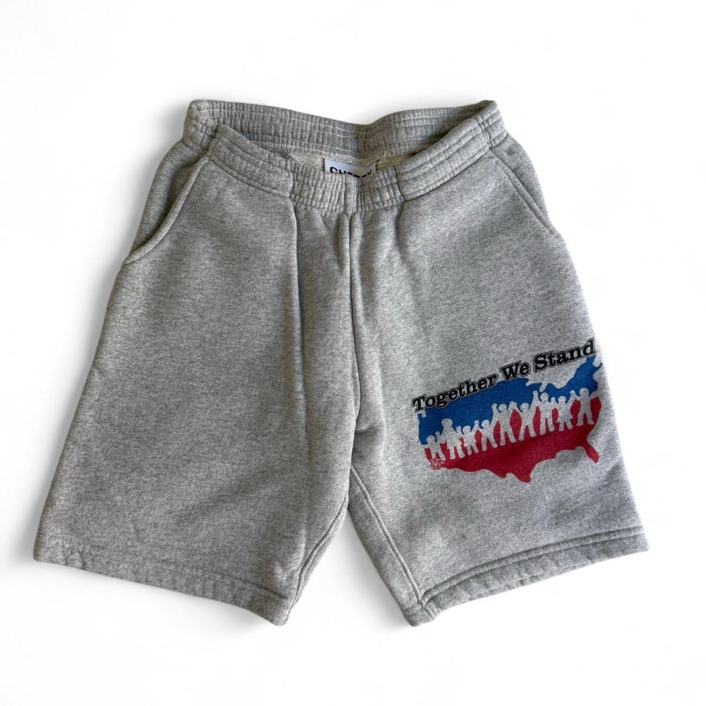 Cherry Gray Men's Athletic Shorts with Graphic